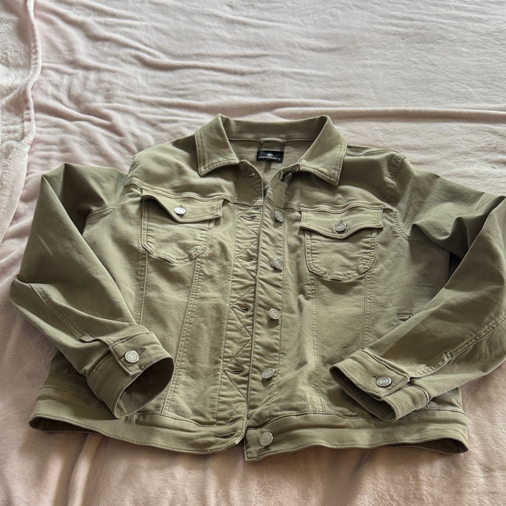 Khaki Women's Jean Jacket